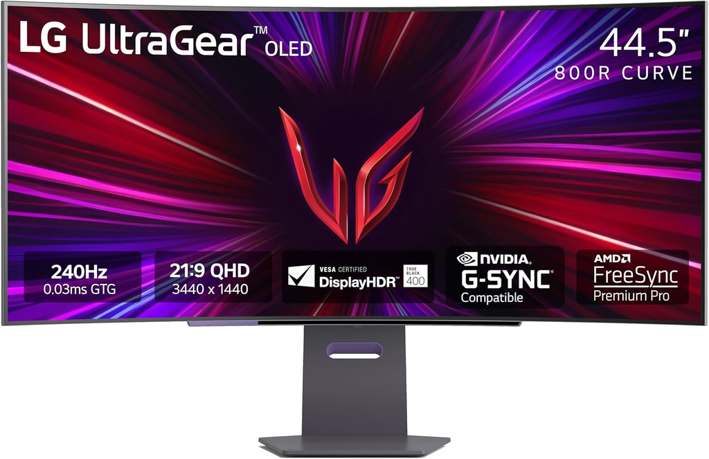 LG 45GS95QE Ultragear OLED Curved Gaming Monitor 45-Inch 