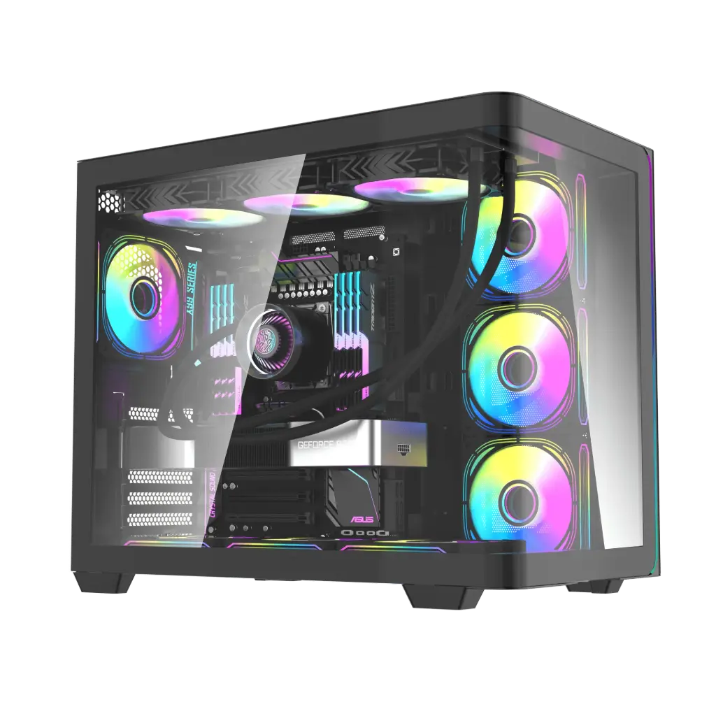 TORTOX CURVO V2 BLACK 7 ARGB FANS CASE 