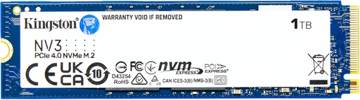 Kingston NV3 1TB M.2 2280 NVMe SSD | PCIe 4.0 Gen 4x4 | Up to 6000 MB/s