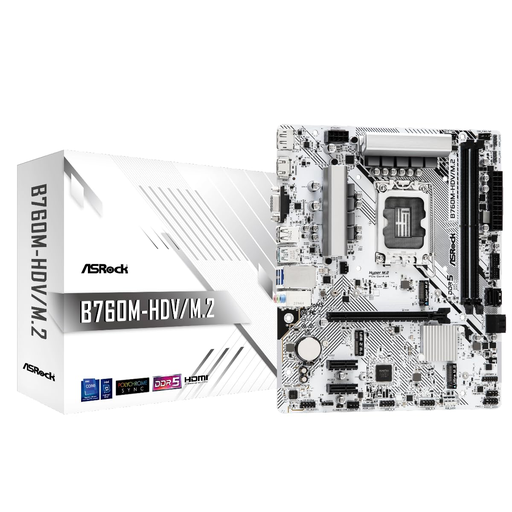 ASRock Motherboard B760M-HDV/M.2 DDR5