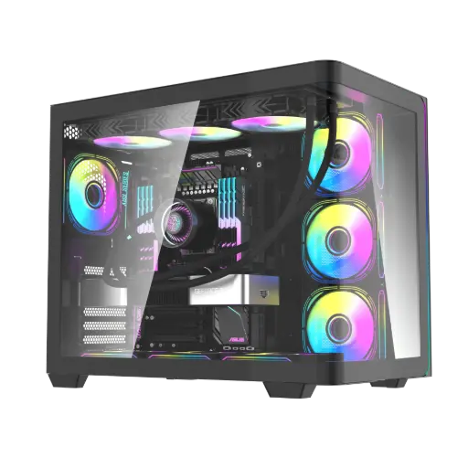 TORTOX CURVO V2 BLACK 7 ARGB FANS CASE 